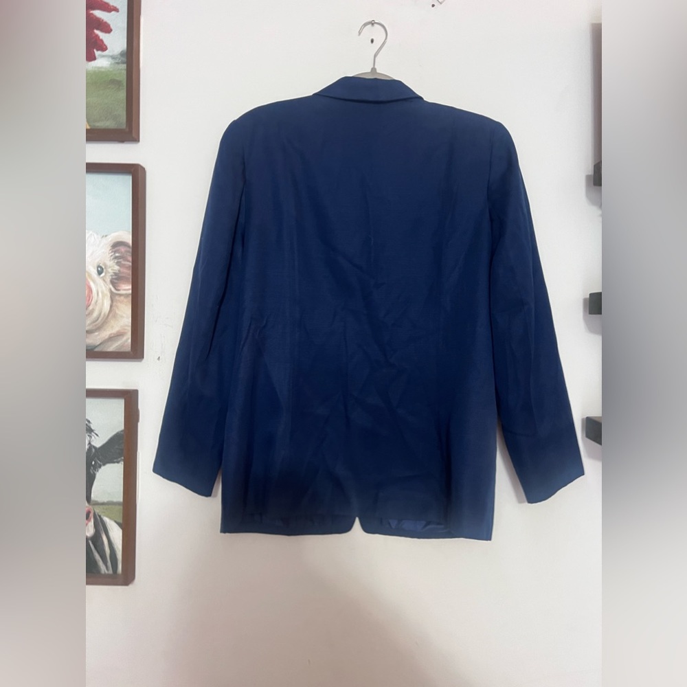 Vintage Pendleton Blazer Jacket Navy Blue Pendleton Size 14 - Picture 3 of 3
